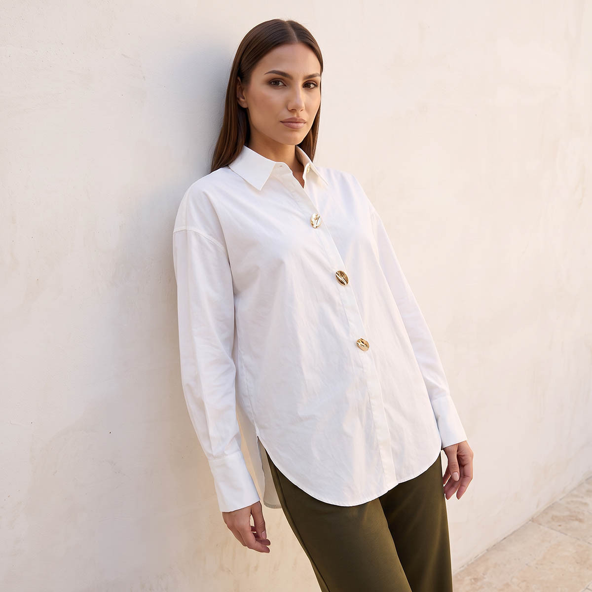 قميص فضفاض بأزرار ميتاليك من سبلاش سمارت-women-clothing-shirtsandblouses-shirts-image-6
