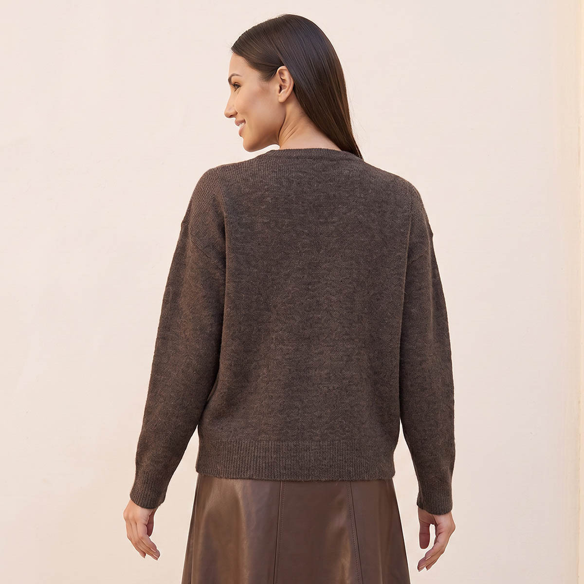 Splash Smart Leaf Embellished Sweater with Crew Neck-women-winterwear-cardigansandjumpers-jumpers-image-5