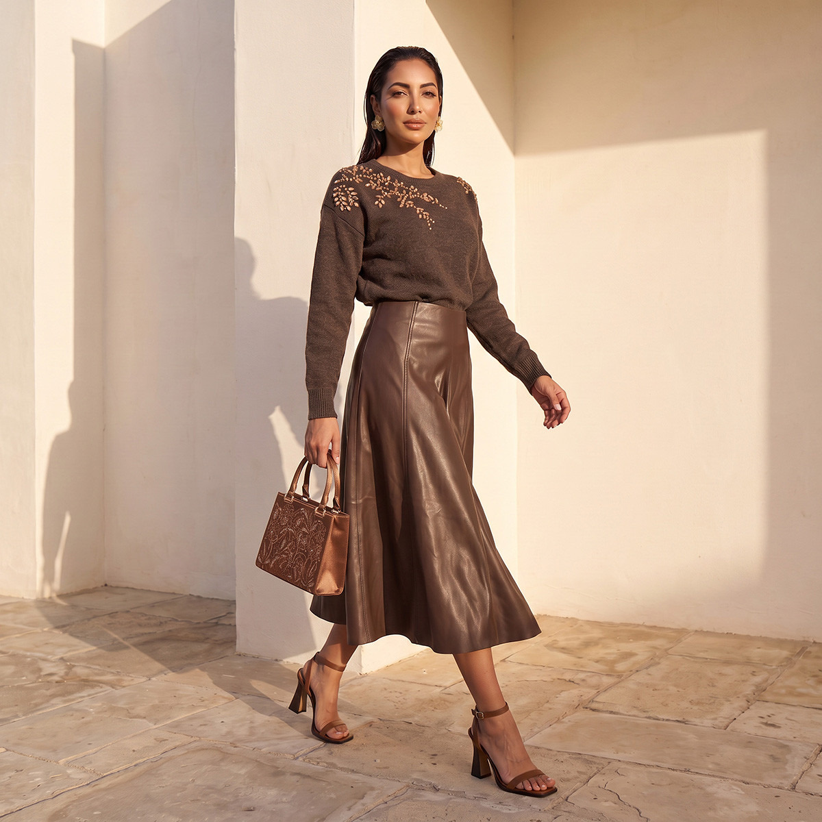 تنورة ميدي من سبلاش سمارت-women-clothing-skirts-image-4