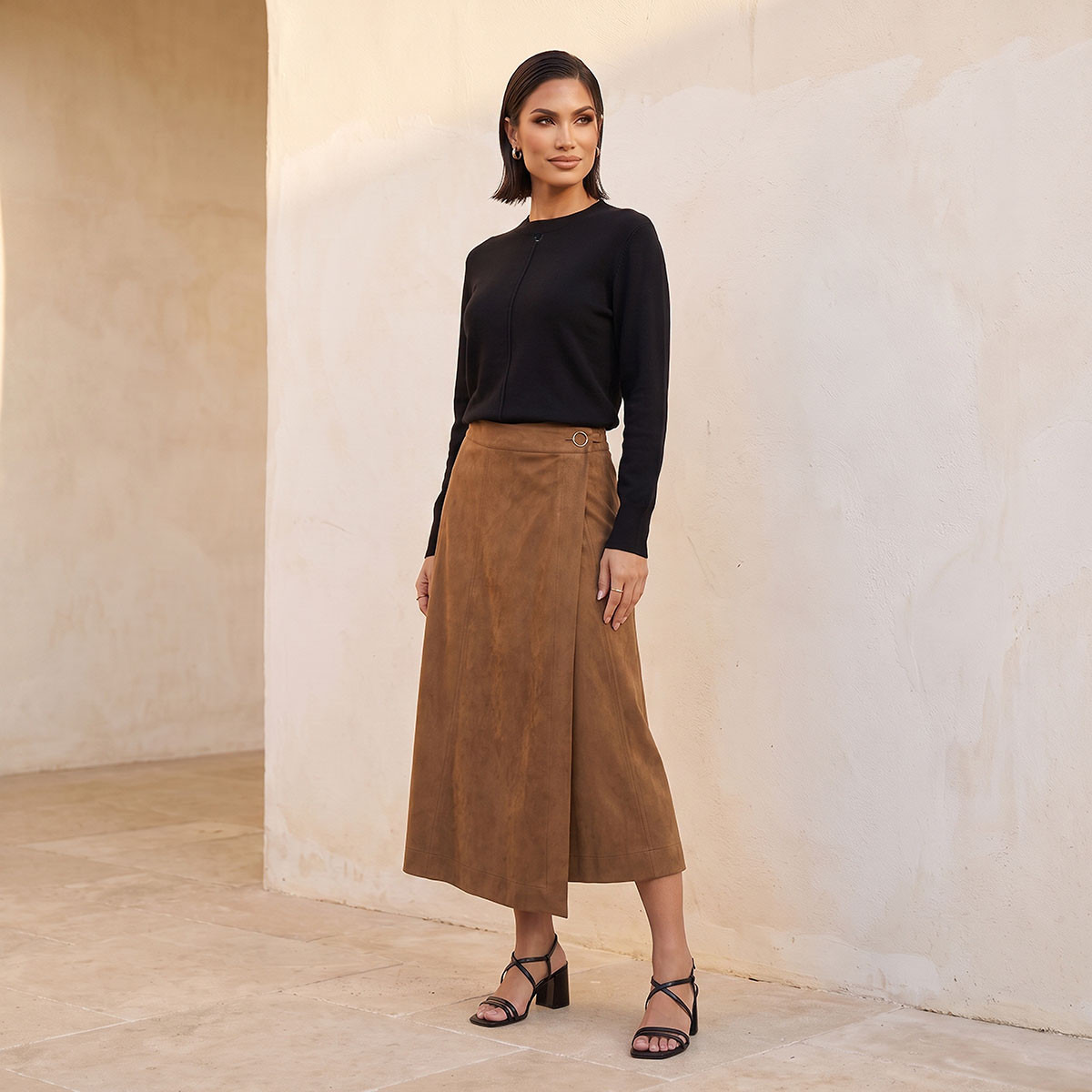 Splash Smart Textured Crew Neck Sweater-women-winterwear-cardigansandjumpers-jumpers-image-7