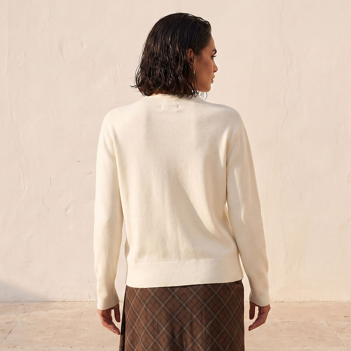 Splash Smart Textured Crew Neck Sweater-women-winterwear-cardigansandjumpers-jumpers-image-3
