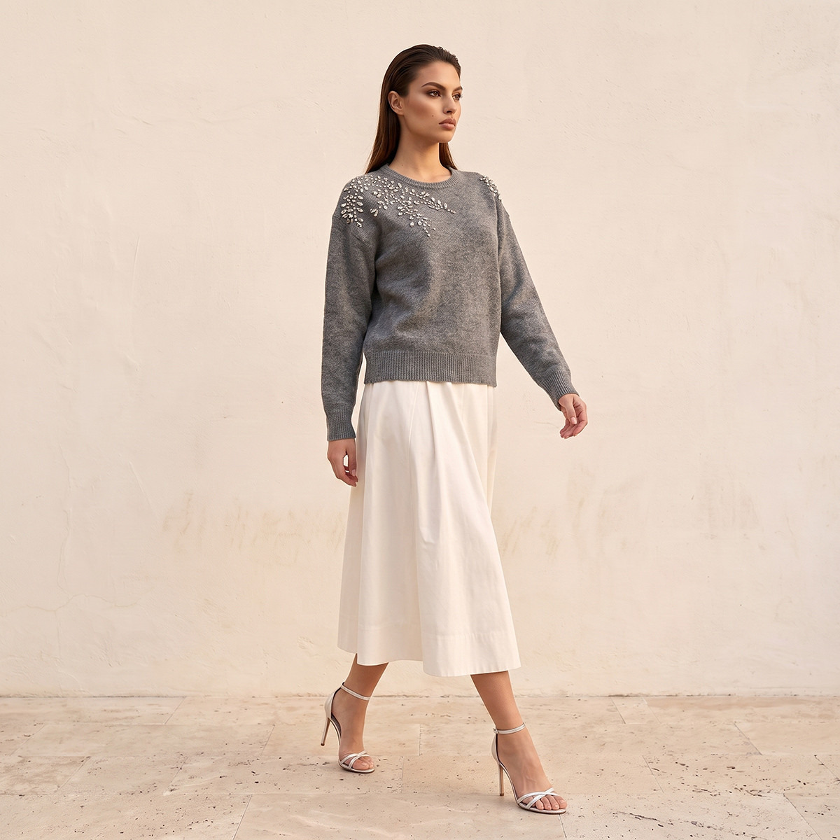 Splash Smart Relaxed Fit Embellished Round Neck Sweater-women-winterwear-cardigansandjumpers-jumpers-image-6