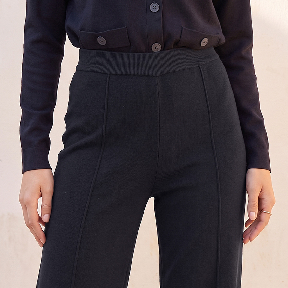 Splash Smart Wide Leg Pants with Pintuck Accent-women-clothing-trousers-image-6