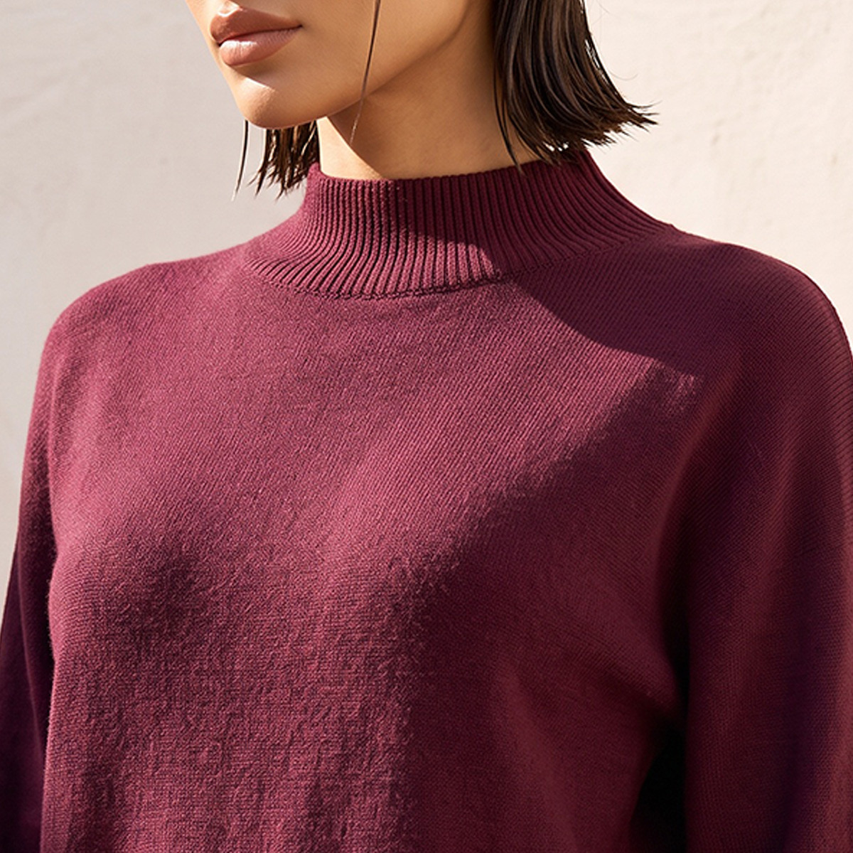 Splash Smart Relaxed Fit Textured Sweater with Asymmetric Hem-women-winterwear-cardigansandjumpers-jumpers-image-7
