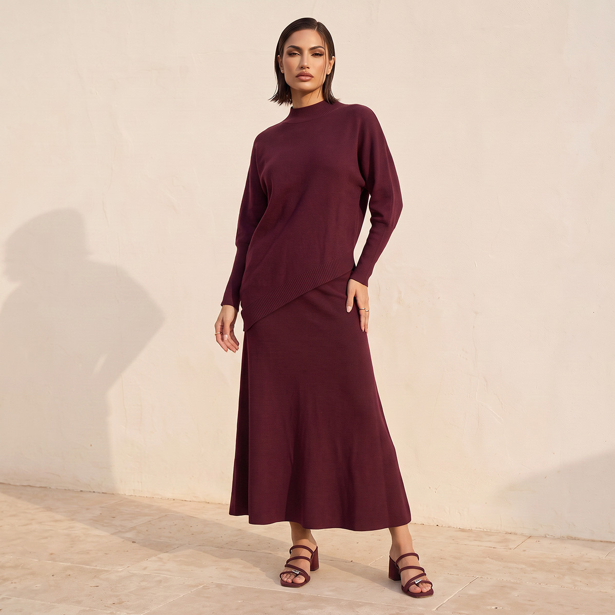 Splash Smart Ribbed A-line Skirt-women-clothing-skirts-image-3