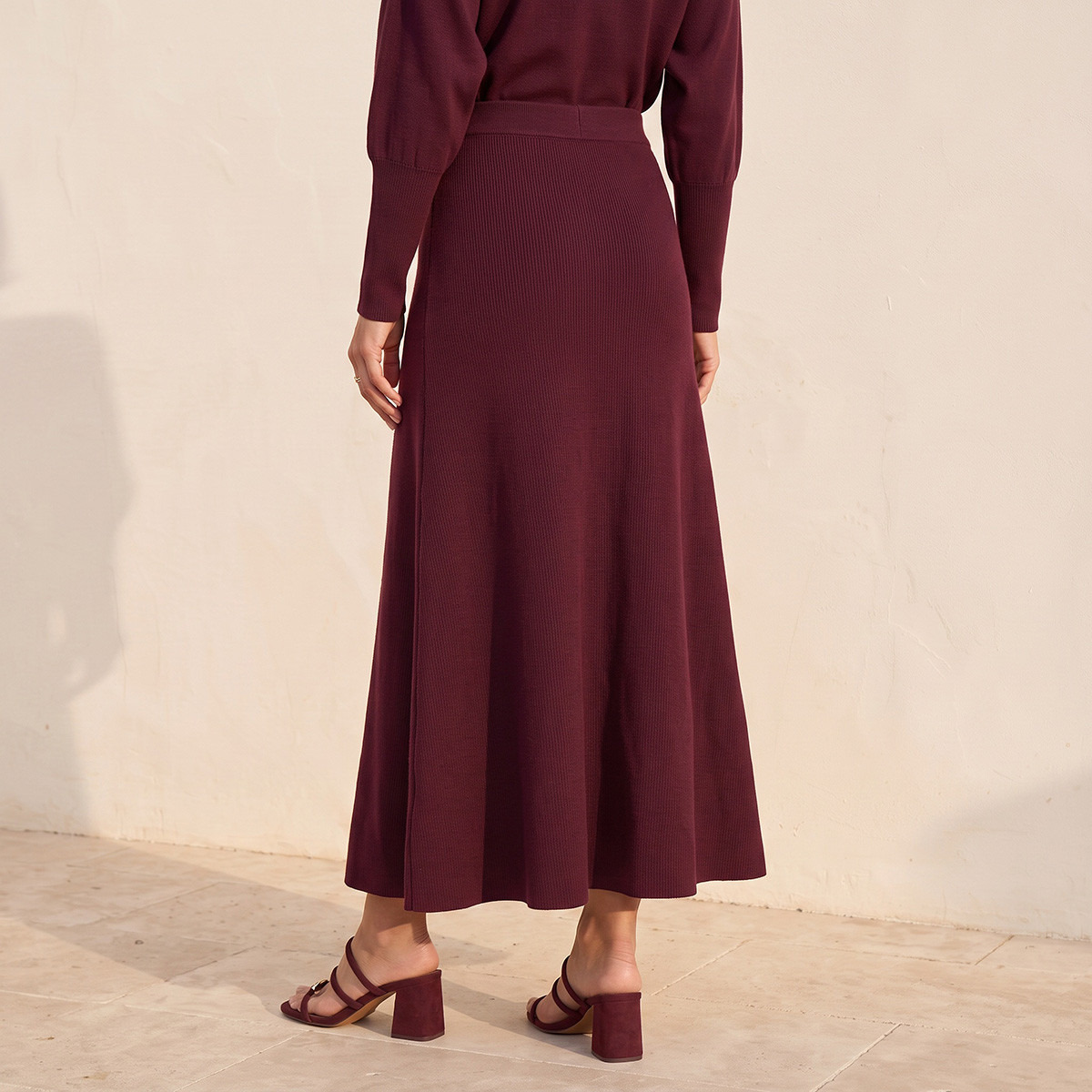 Splash Smart Ribbed A-line Skirt-women-clothing-skirts-image-4