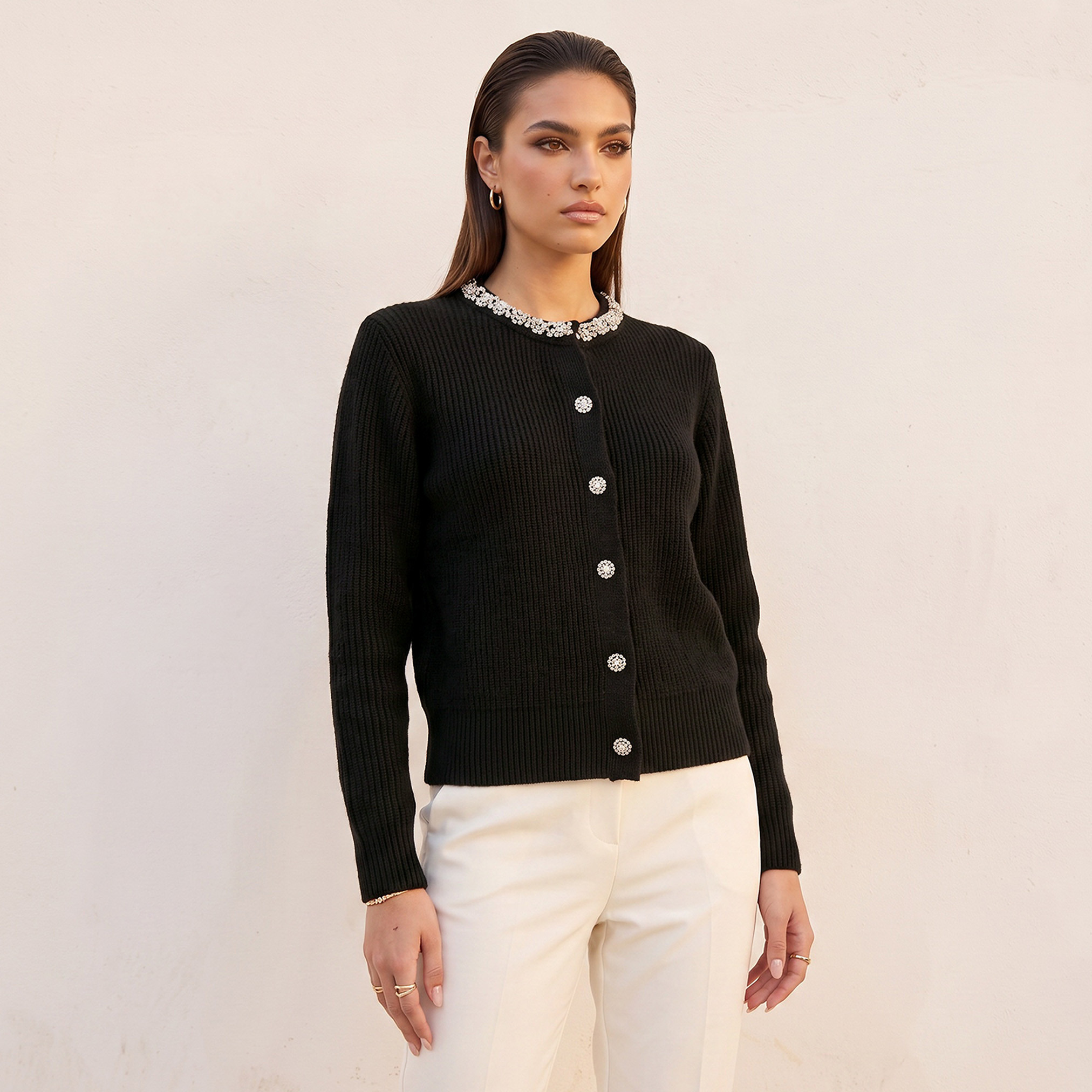 كارديجان مزين بقصّة مريحة من سبلاش سمارت-women-winterwear-cardigansandjumpers-cardigans-image-3