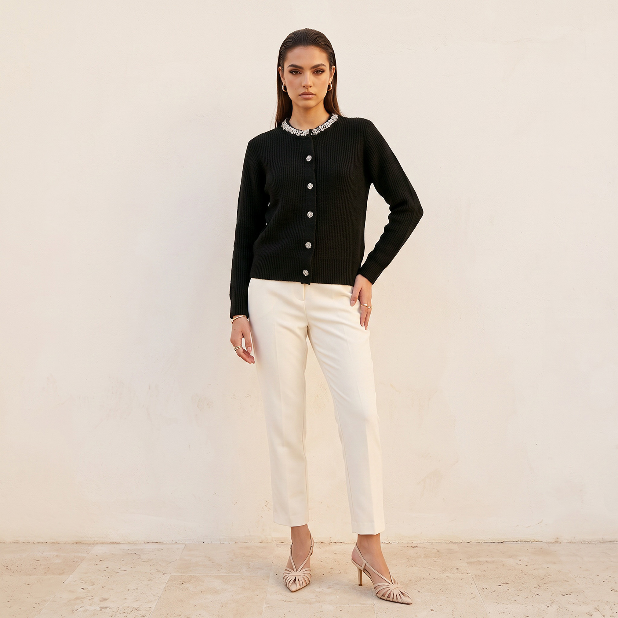 كارديجان مزين بقصّة مريحة من سبلاش سمارت-women-winterwear-cardigansandjumpers-cardigans-image-2