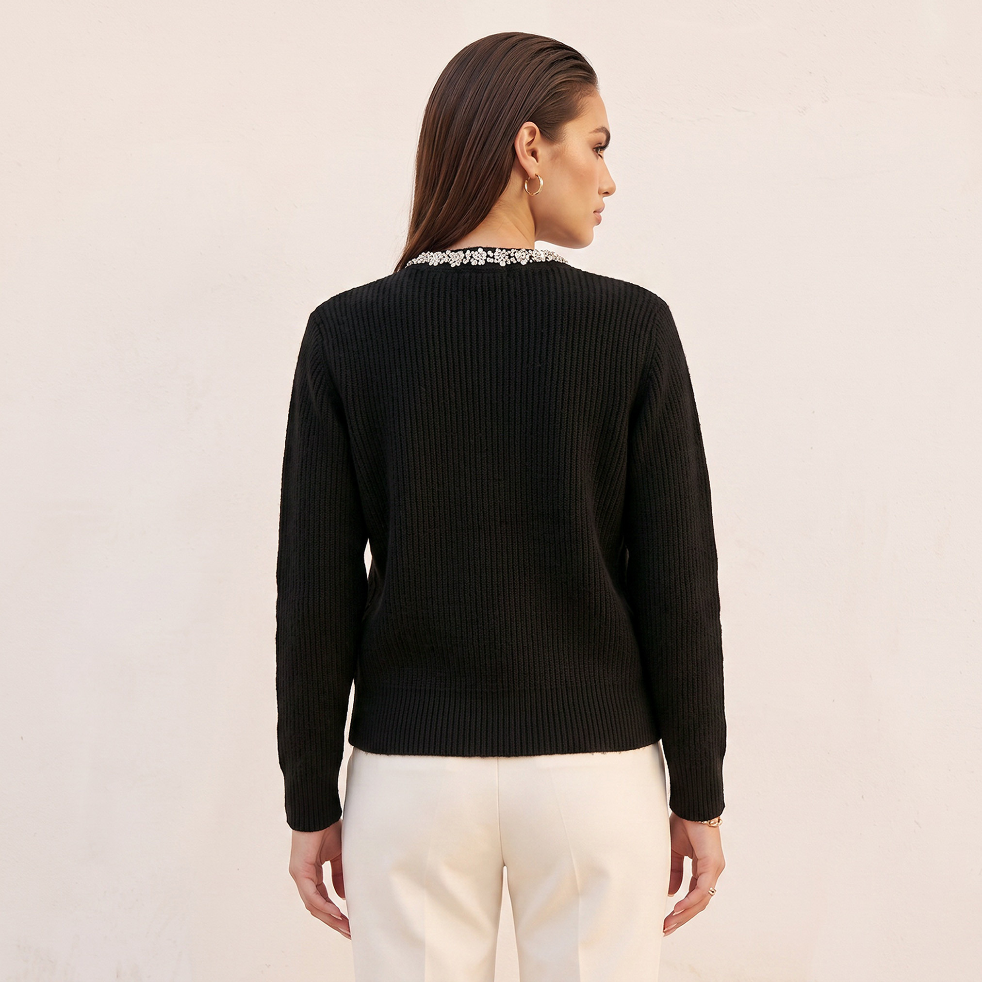 كارديجان مزين بقصّة مريحة من سبلاش سمارت-women-winterwear-cardigansandjumpers-cardigans-image-4