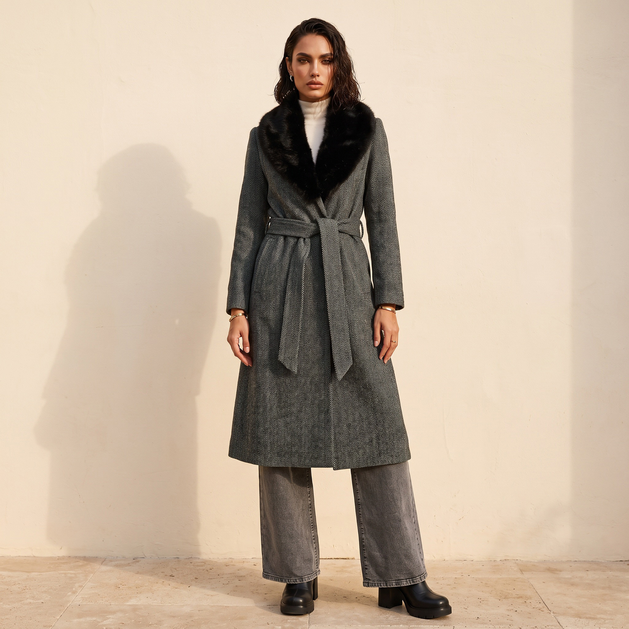 Splash Smart Coat with Detachable Plush Collar-women-clothing-coatsandjackets-coats-image-1