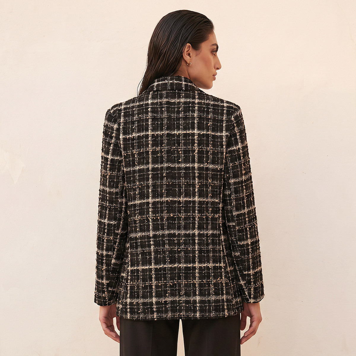 جاكيت تويد بياقة مدببة من سبلاش سمارت-women-winterwear-coatsandjackets-jackets-image-4