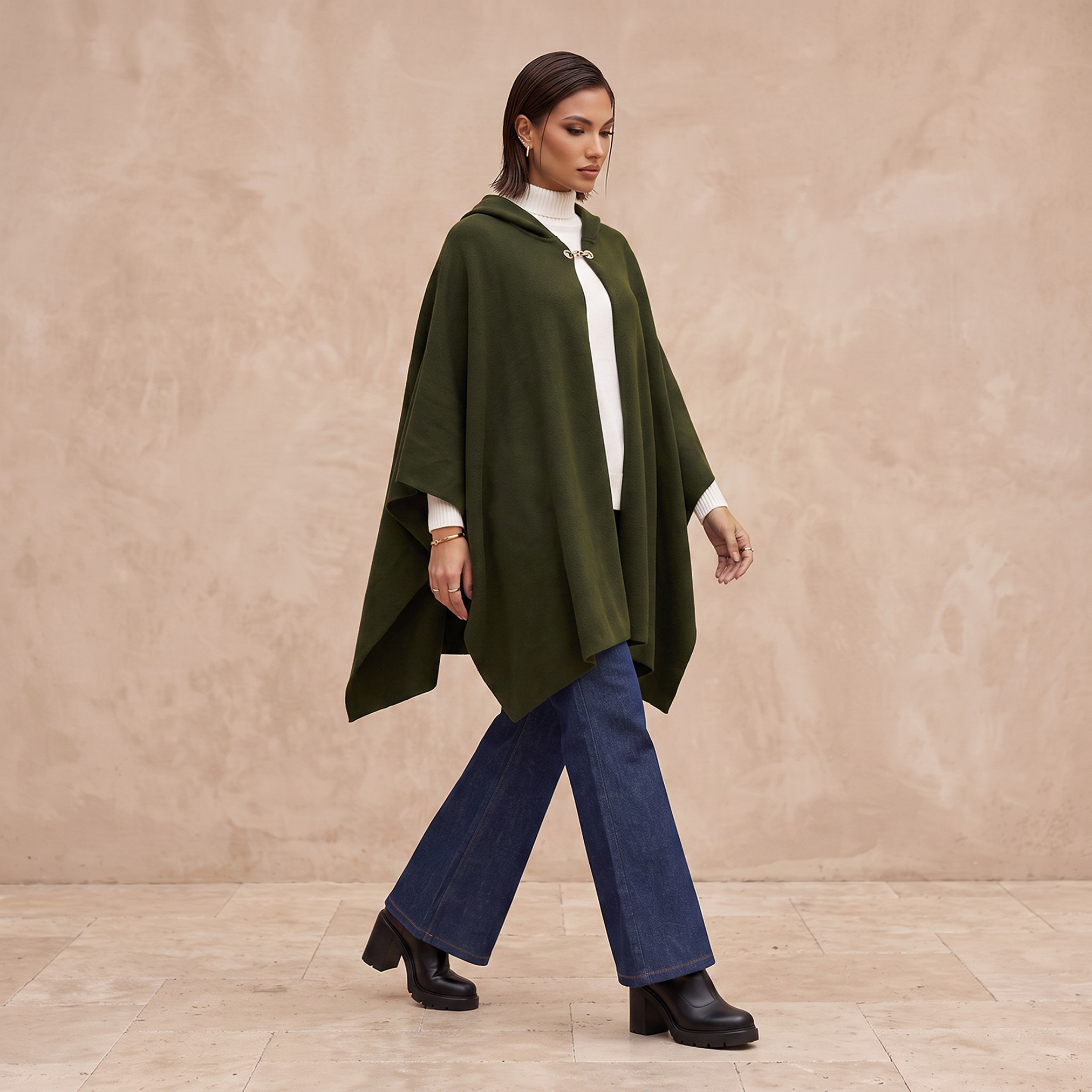 Splash Smart Textured Poncho with Hood-women-winterwear-cardigansandjumpers-cardigans-image-2