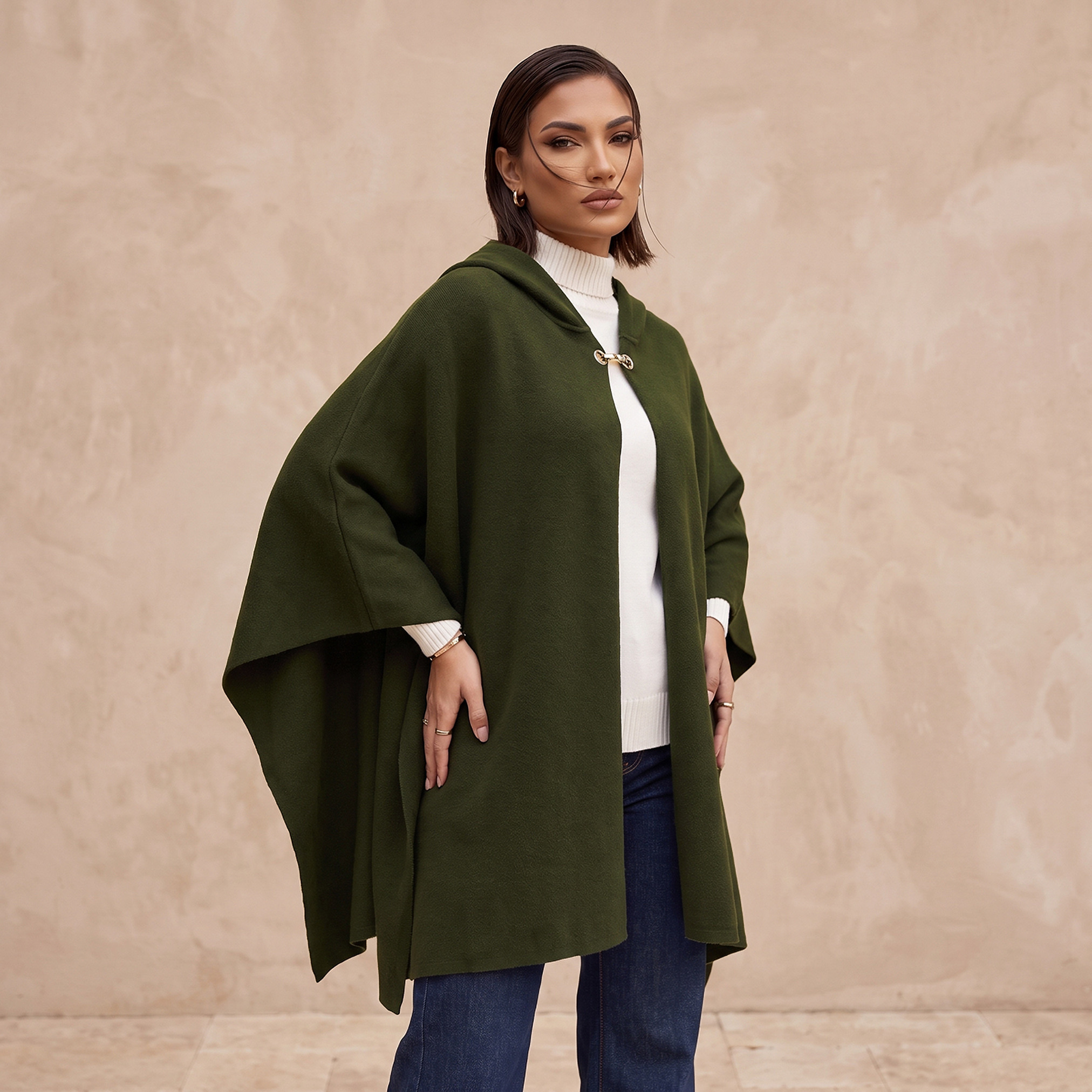 Splash Smart Textured Poncho with Hood-women-winterwear-cardigansandjumpers-cardigans-image-4