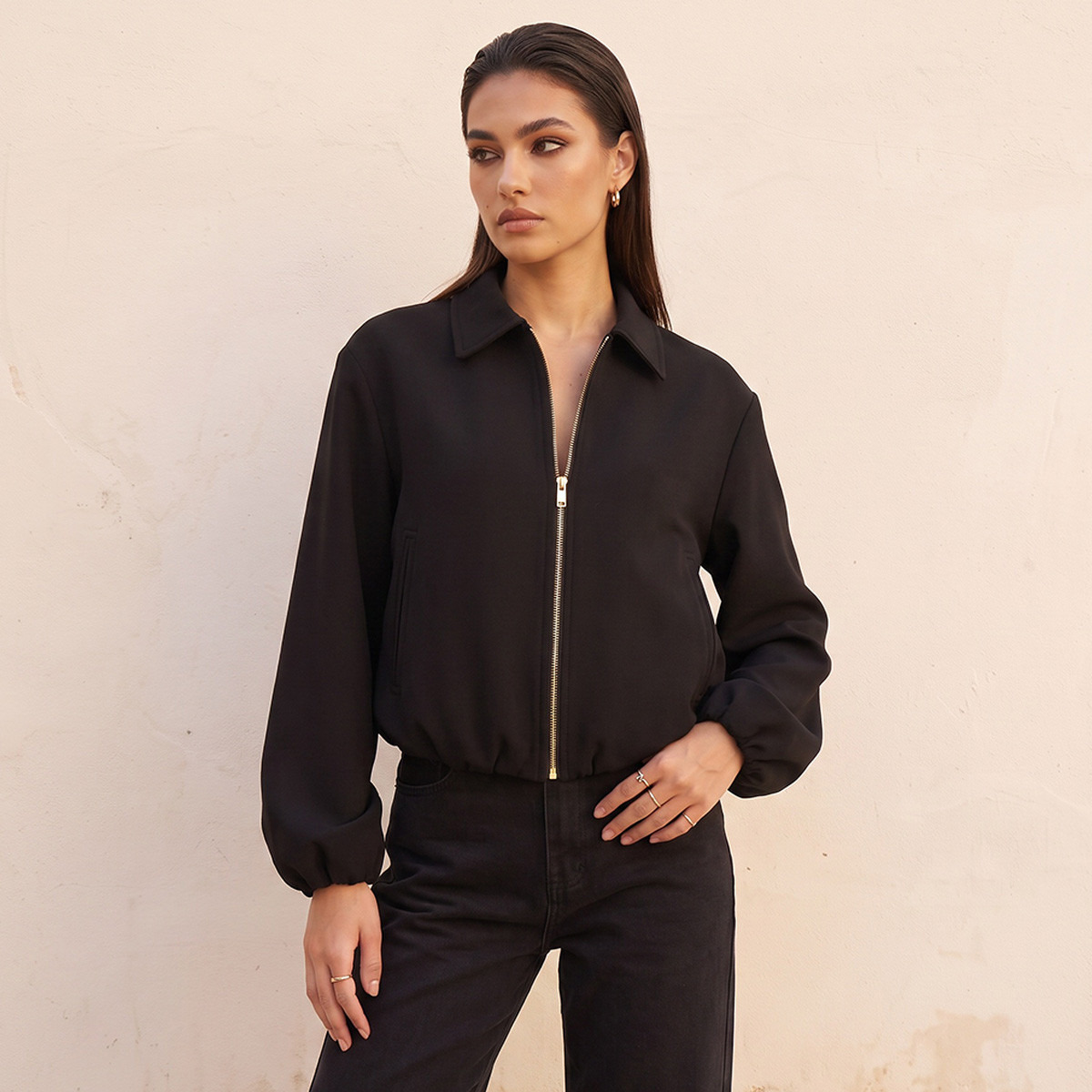 جاكيت بومبر كريب بسحاب للإغلاق من سبلاش سمارت-women-winterwear-coatsandjackets-jackets-image-2