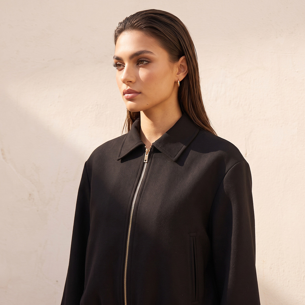 جاكيت بومبر كريب بسحاب للإغلاق من سبلاش سمارت-women-winterwear-coatsandjackets-jackets-image-5