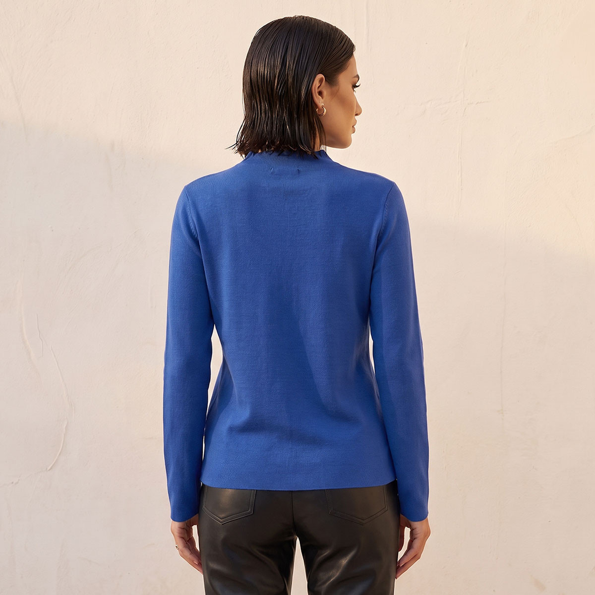 Splash Smart Textured Crew Neck Sweater-women-winterwear-cardigansandjumpers-jumpers-image-3