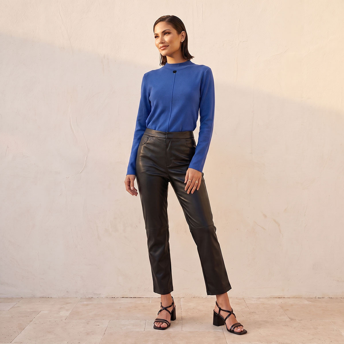 Splash Smart Textured Crew Neck Sweater-women-winterwear-cardigansandjumpers-jumpers-image-4