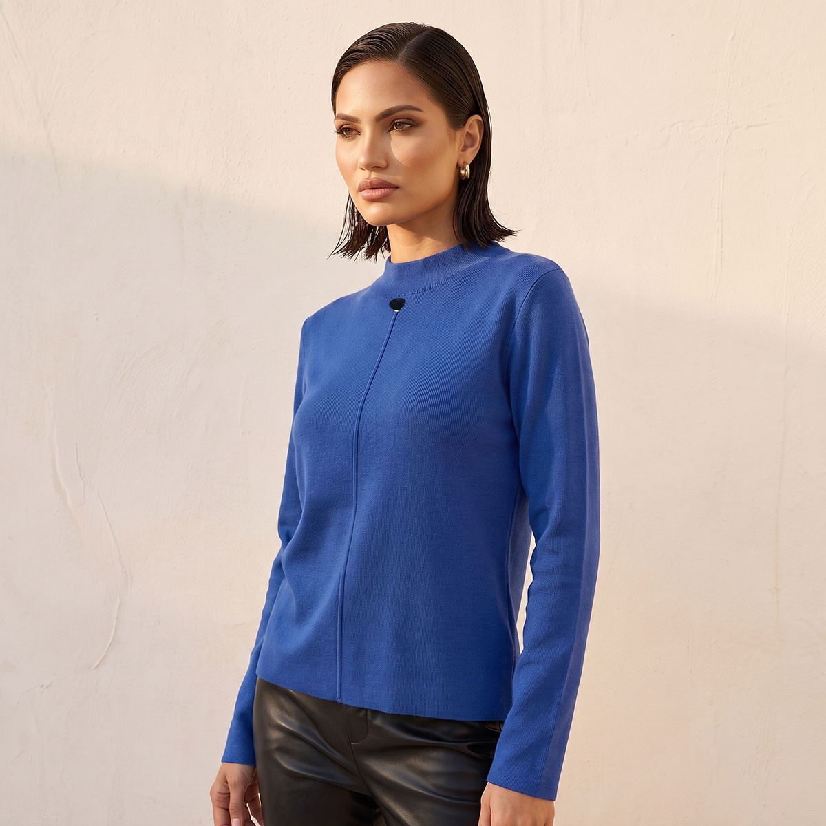 Splash Smart Textured Crew Neck Sweater-women-winterwear-cardigansandjumpers-jumpers-image-6