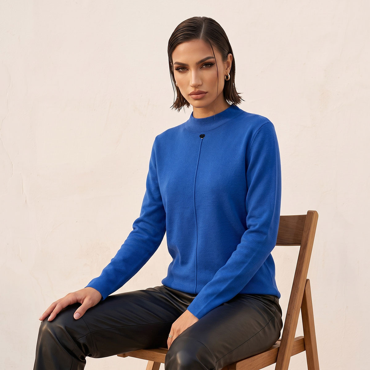 Splash Smart Textured Crew Neck Sweater-women-winterwear-cardigansandjumpers-jumpers-image-7
