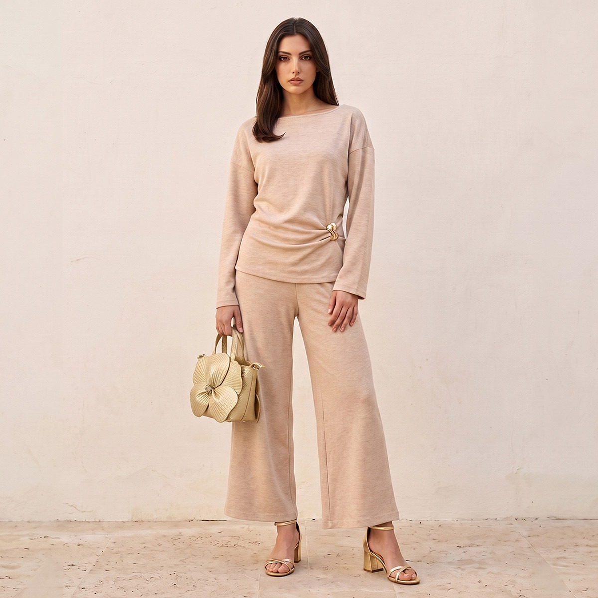 Splash Smart Top with Buckle Detail-women-clothing-shirtsandblouses-blouses-image-2