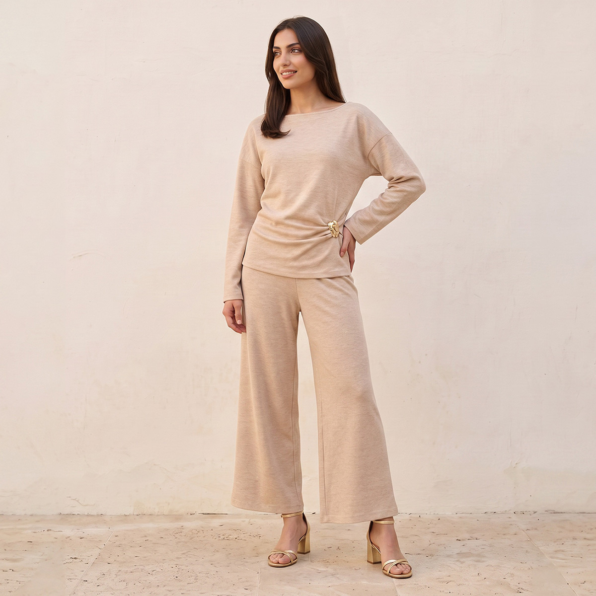 Splash Smart Top with Buckle Detail-women-clothing-shirtsandblouses-blouses-image-5