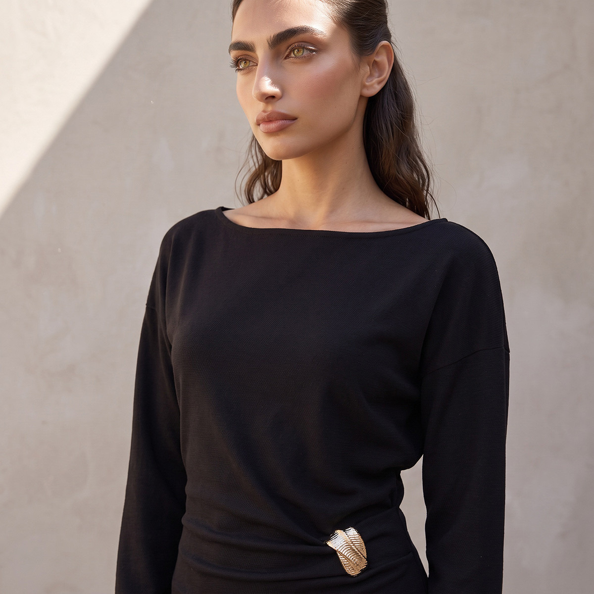 Splash Smart Top with Buckle Detail-women-clothing-shirtsandblouses-blouses-image-4