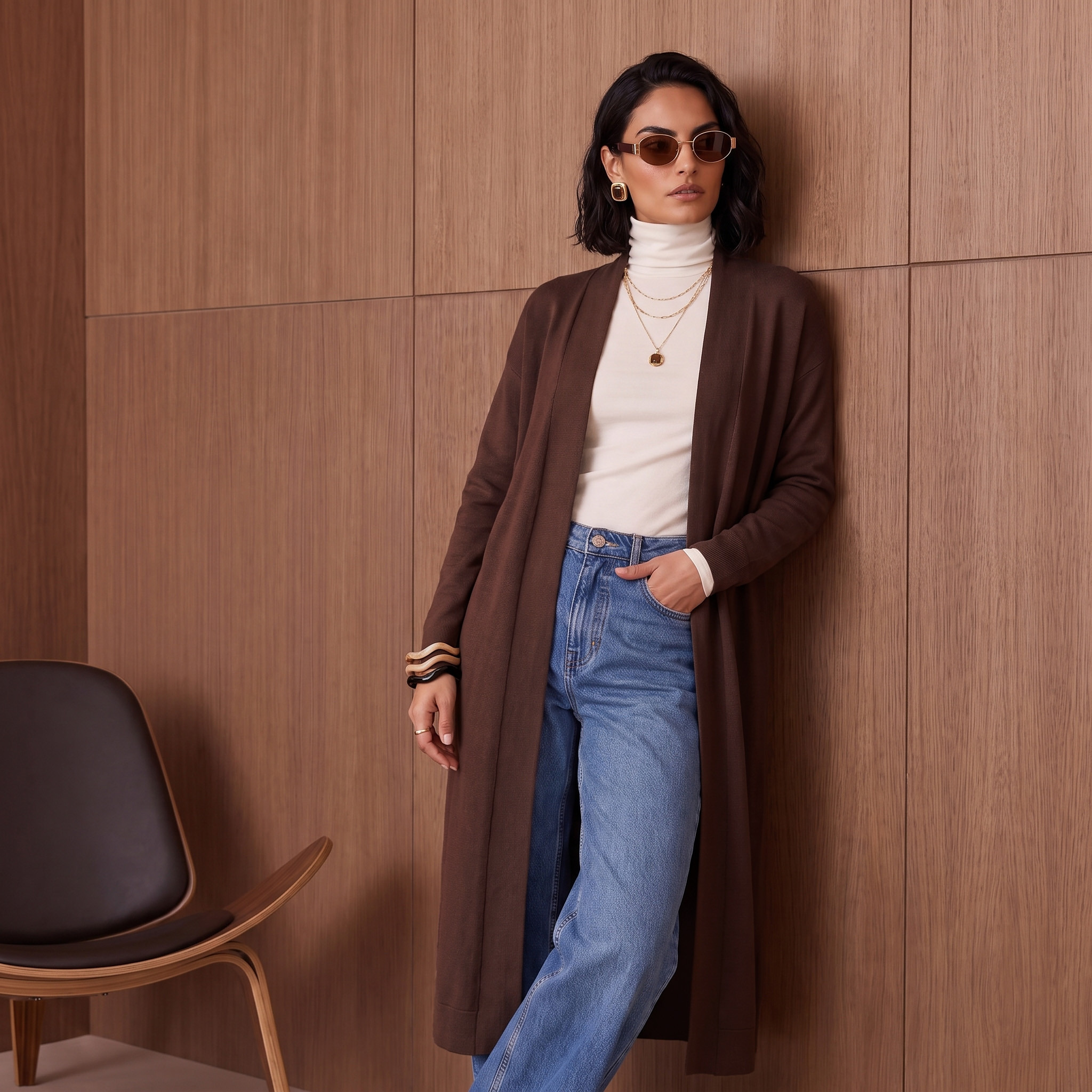 Splash Smart Textured Cardigan with Open Front-women-winterwear-cardigansandjumpers-cardigans-image-1