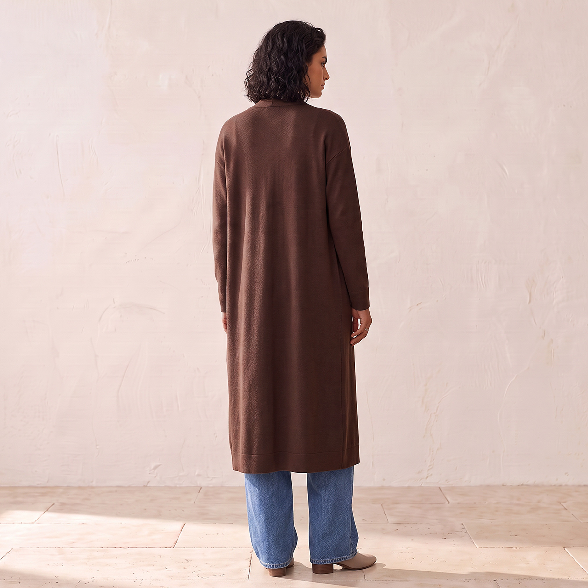 Splash Smart Textured Cardigan with Open Front-women-winterwear-cardigansandjumpers-cardigans-image-3