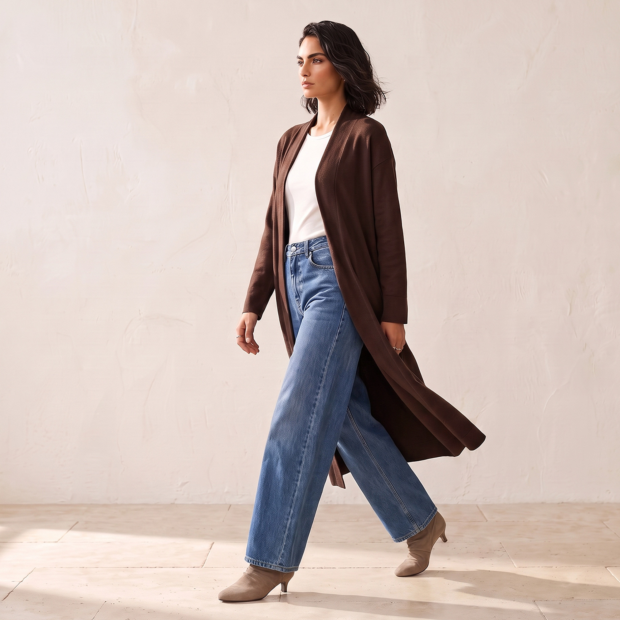 Splash Smart Textured Cardigan with Open Front-women-winterwear-cardigansandjumpers-cardigans-image-4