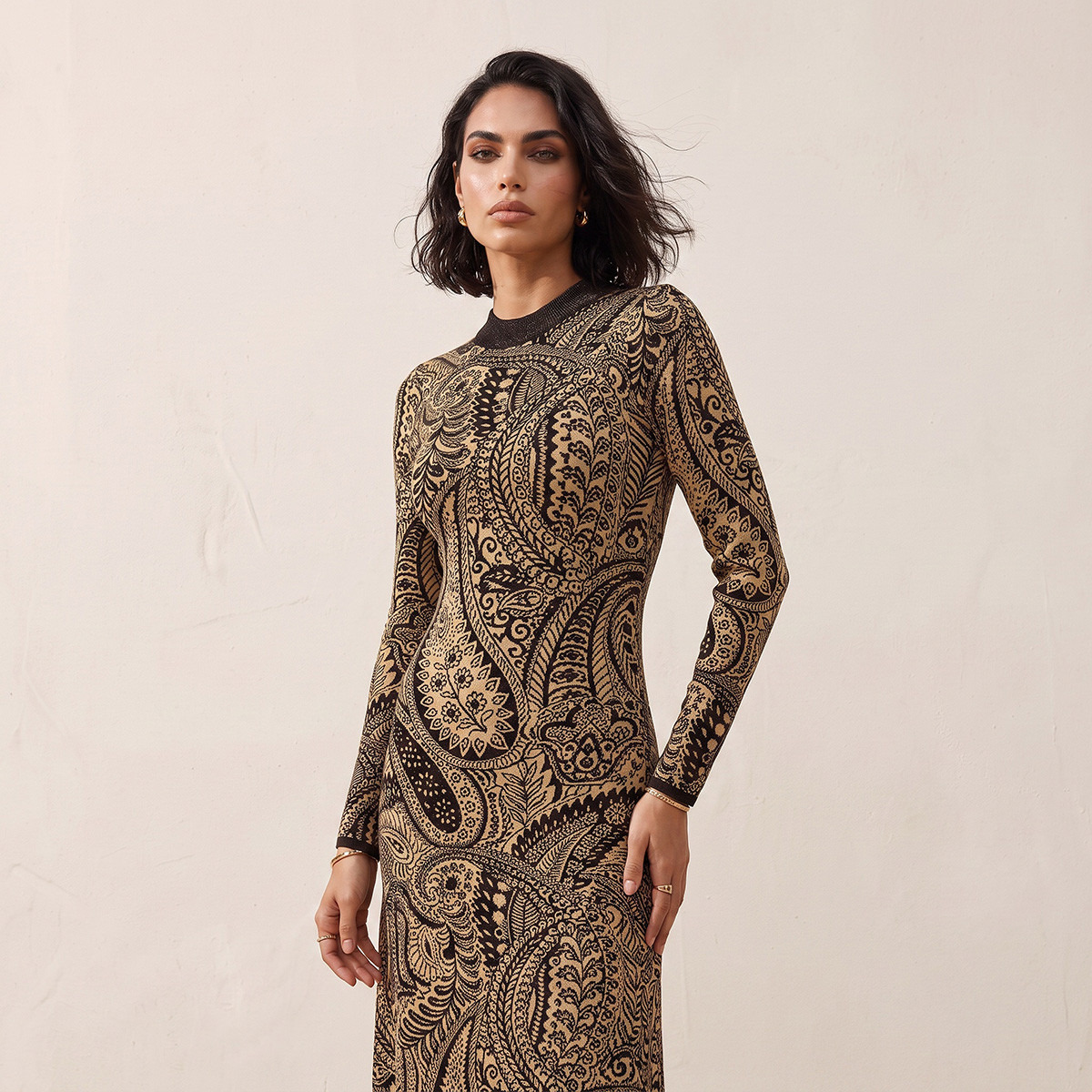 Splash Smart Maxi Length A-line Dress with Paisley Print-women-clothing-dresses-image-4