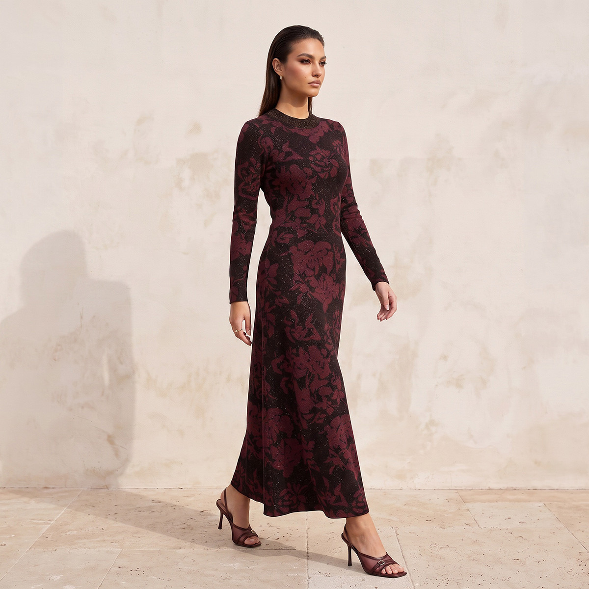 Splash Smart Maxi Length A-line Dress with Floral Print-women-clothing-dresses-image-4