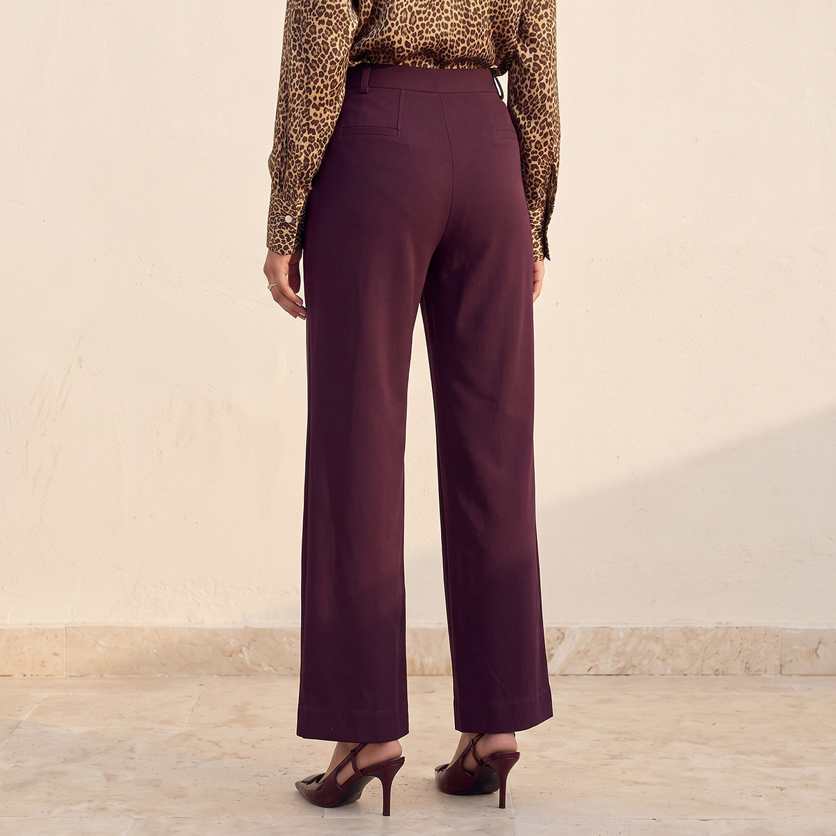 بنطلون بقصة مستقيمة من سبلاش سمارت-women-clothing-trousers-image-3