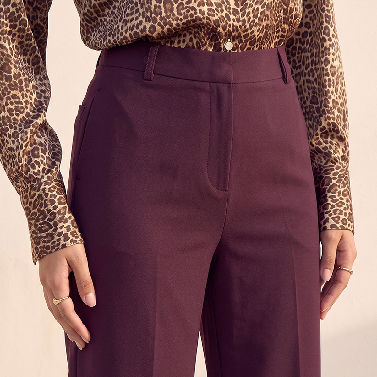 بنطلون بقصة مستقيمة من سبلاش سمارت-women-clothing-trousers-image-4