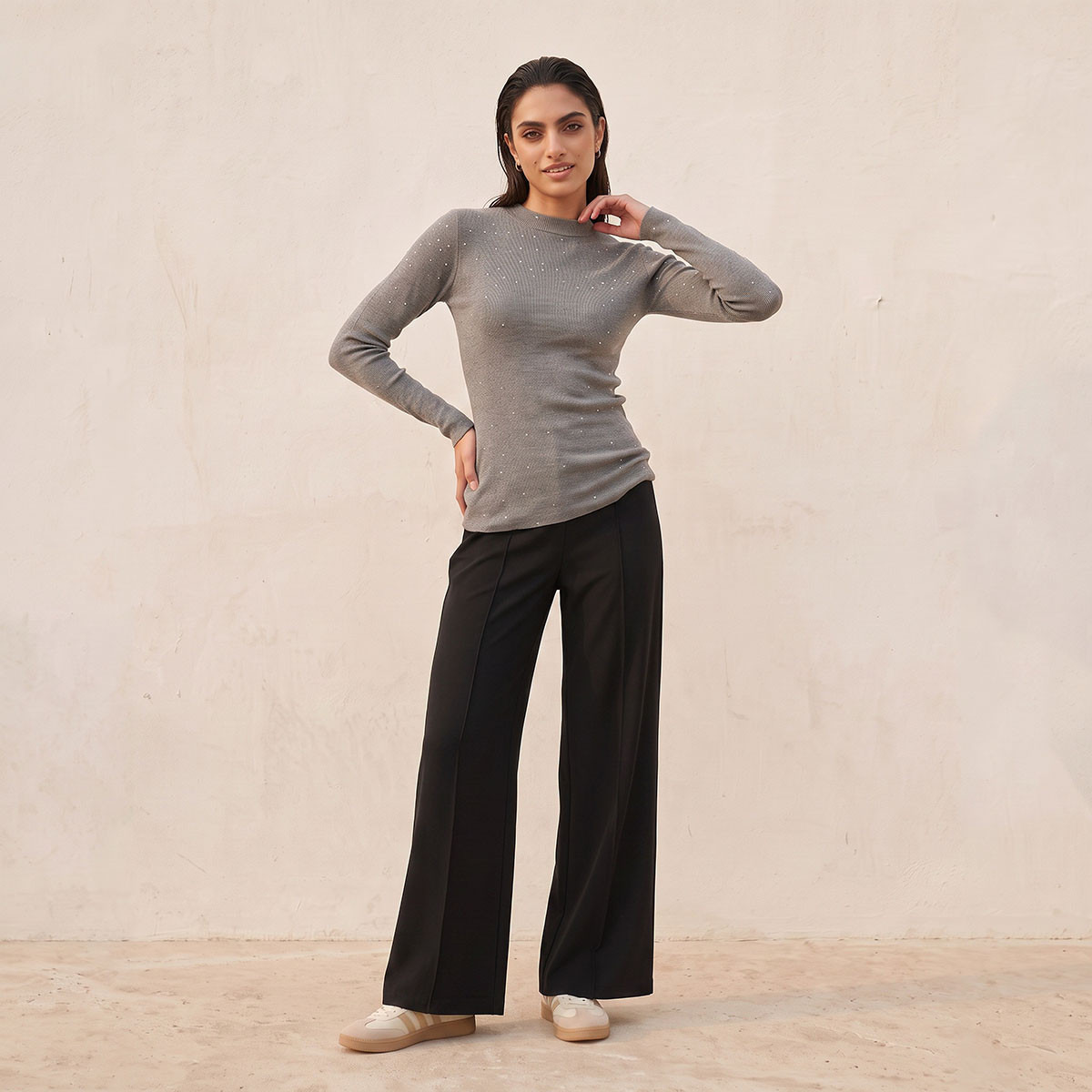 بنطلون واسع الساقين من سبلاش سمارت-women-clothing-trousers-image-2