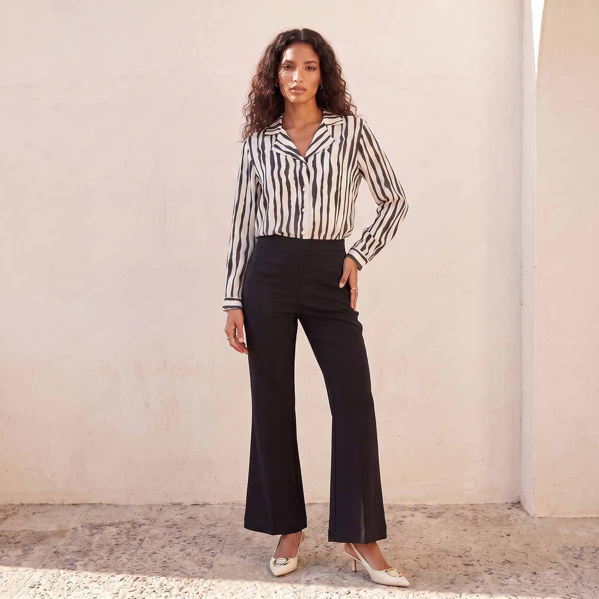 بنطلون بقصة بوت كت من سبلاش سمارت-women-clothing-trousers-image-2