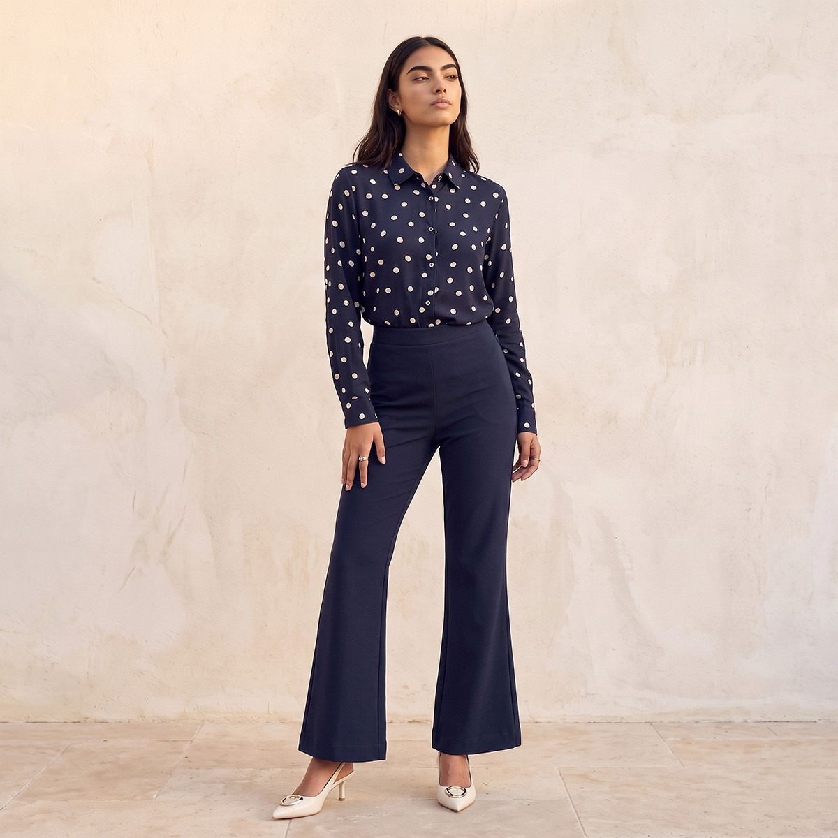 بنطلون بقصة بوت كت من سبلاش سمارت-women-clothing-trousers-image-2