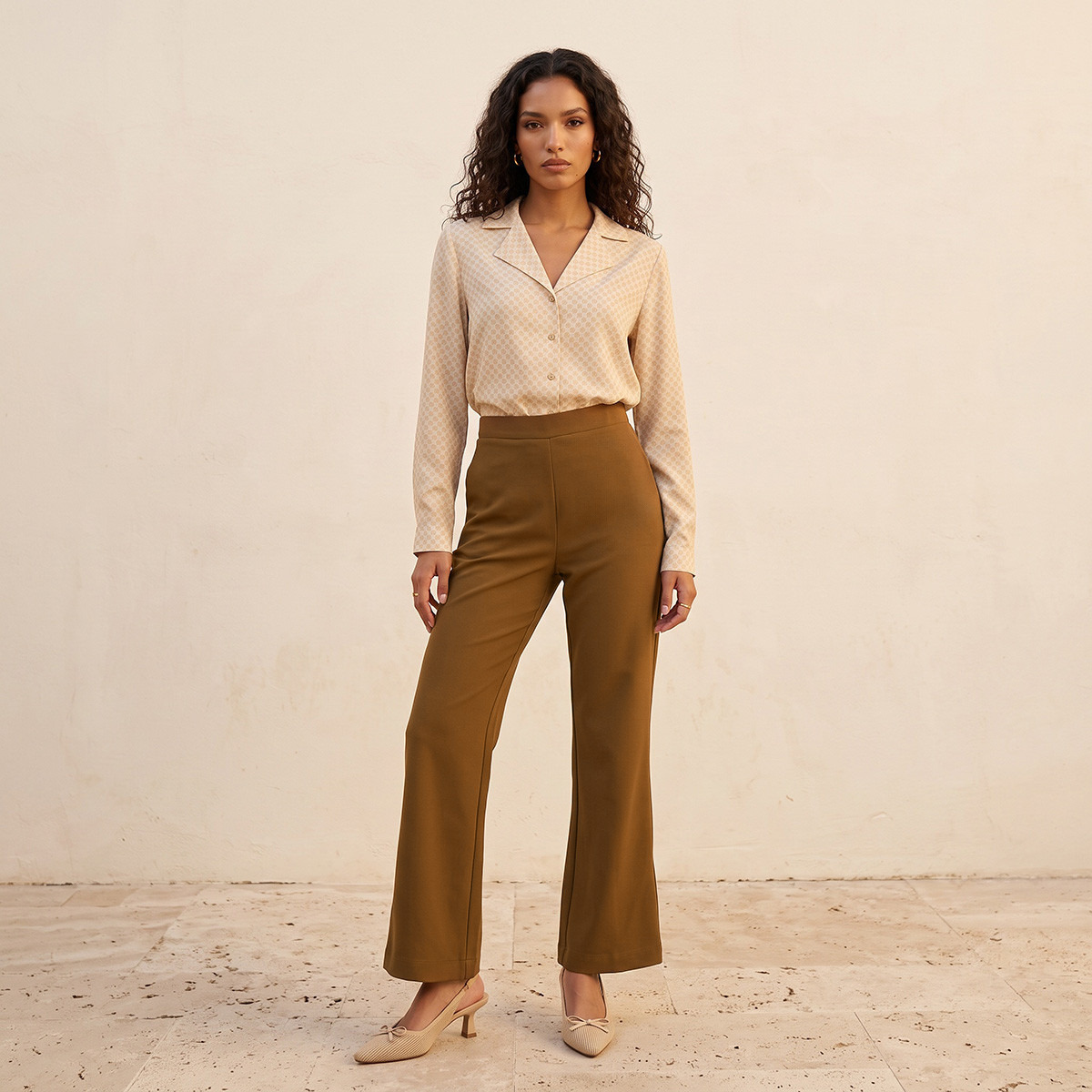 بنطلون بقصة بوت كت من سبلاش سمارت-women-clothing-trousers-image-2