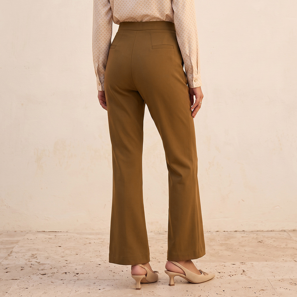 بنطلون بقصة بوت كت من سبلاش سمارت-women-clothing-trousers-image-3