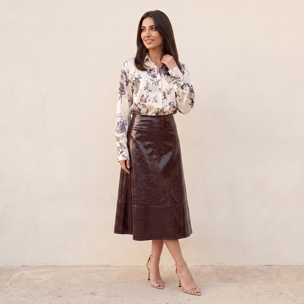 قميص ساتان بطبعات زهرية من سبلاش سمارت-women-clothing-shirtsandblouses-shirts-image-5