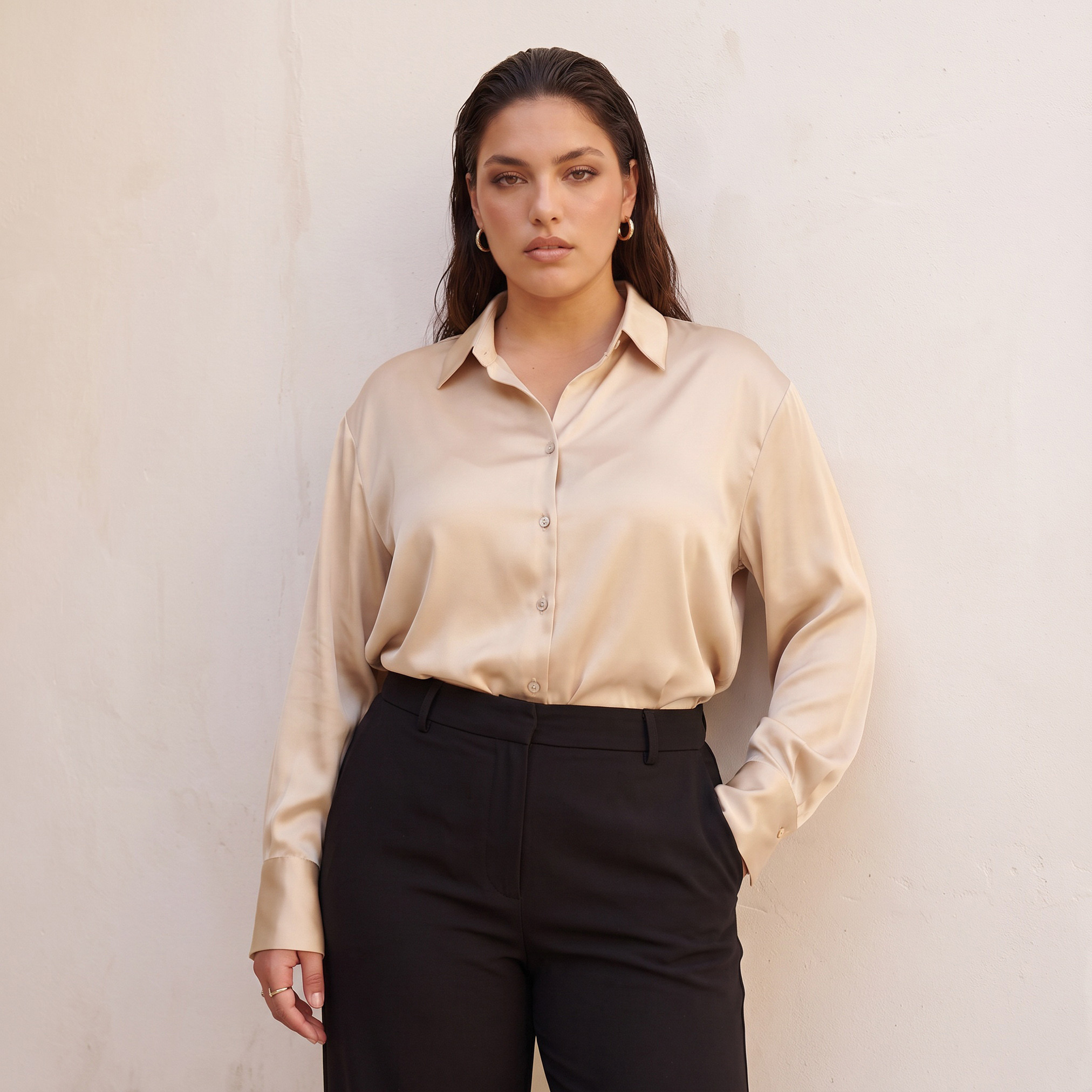 قميص ساتان من سبلاش سمارت-women-clothing-shirtsandblouses-shirts-image-2