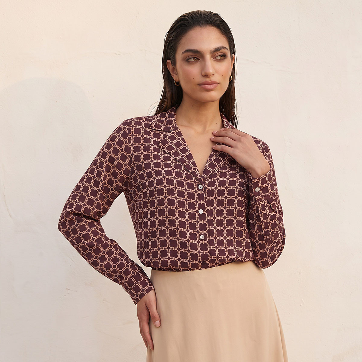 Splash Smart Shirt with Geometric Print-women-clothing-shirtsandblouses-shirts-image-1