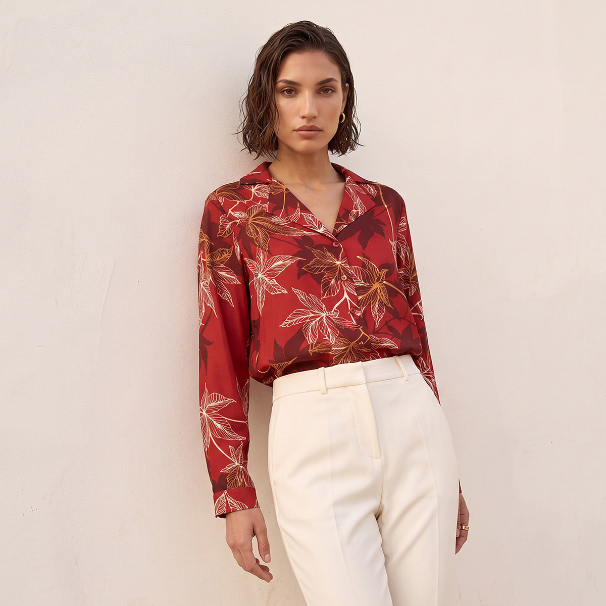 Splash Smart Shirt with Notch Collar-women-clothing-shirtsandblouses-shirts-image-1