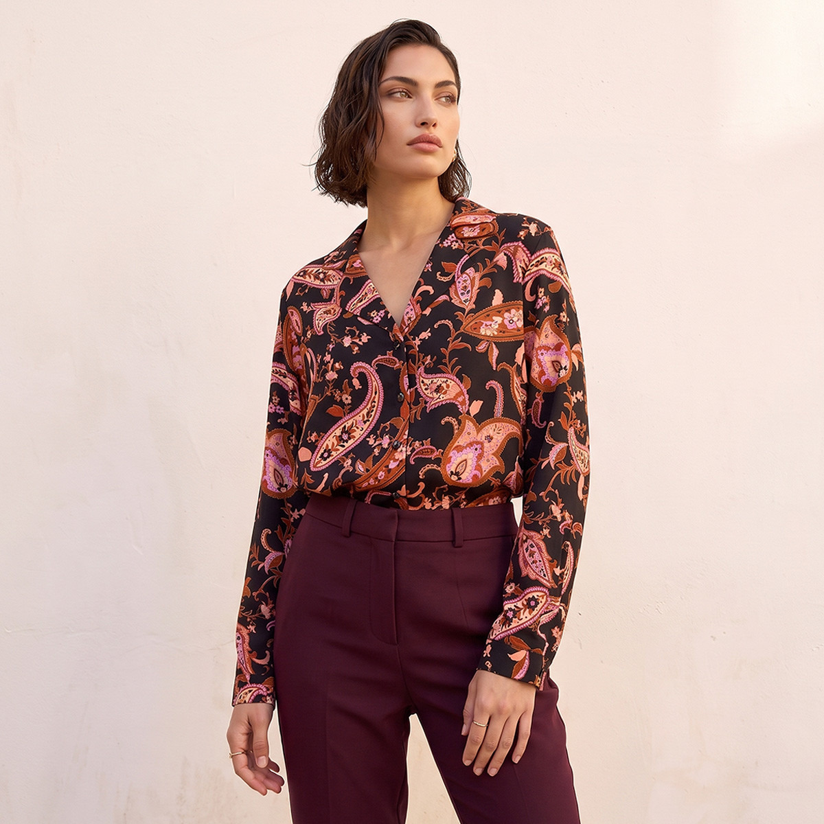 Splash Smart Shirt with Notch Collar-women-clothing-shirtsandblouses-shirts-image-1