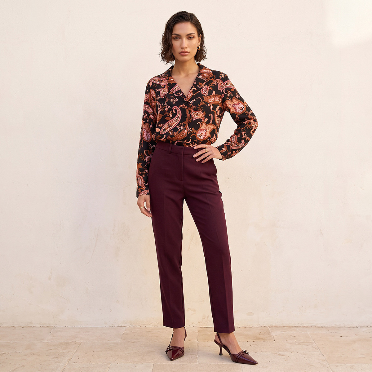 Splash Smart Shirt with Notch Collar-women-clothing-shirtsandblouses-shirts-image-2