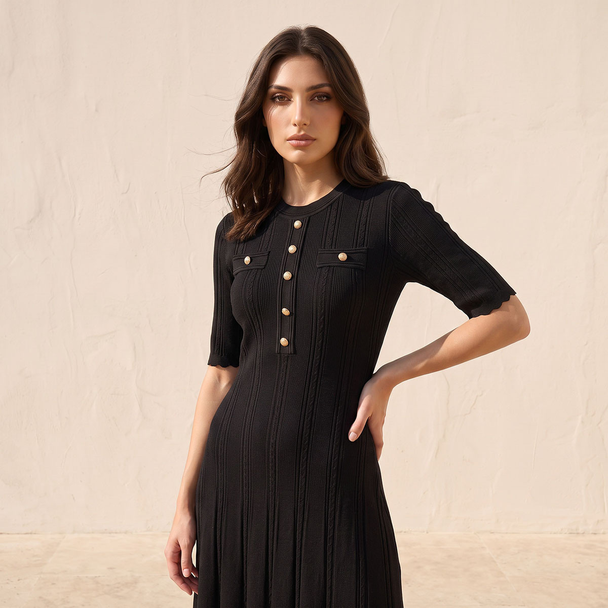 فستان ميدي إيه لاين من سبلاش سمارت-women-clothing-dresses-image-5