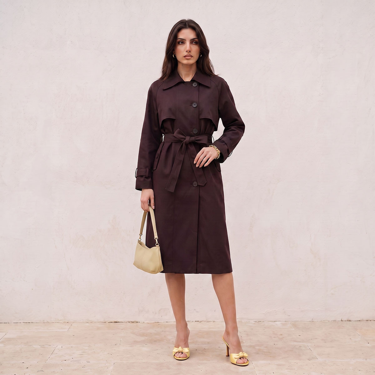 معطف ترنش طويل من سبلاش سمارت-women-winterwear-coatsandjackets-coats-image-4