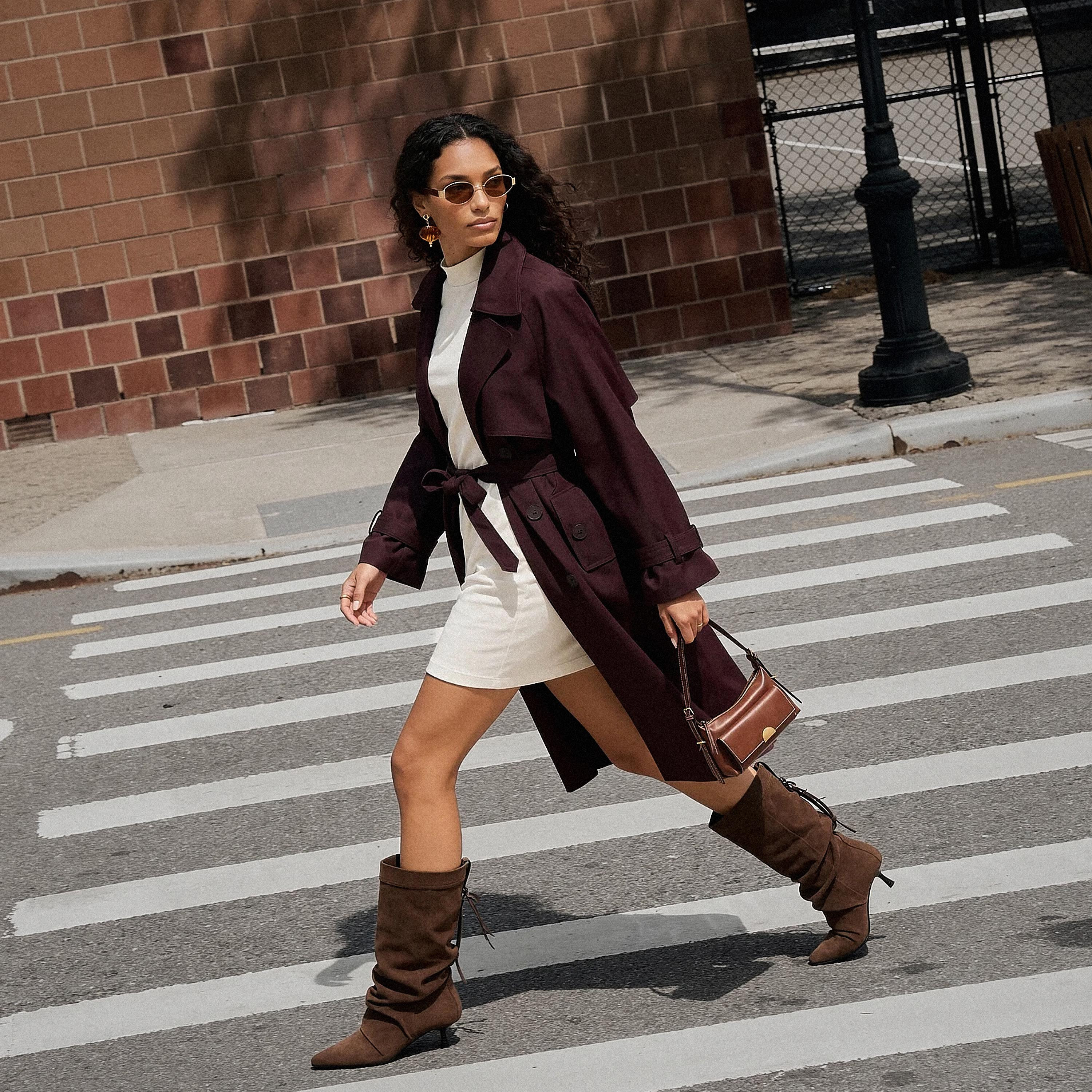 معطف ترنش طويل من سبلاش سمارت-women-winterwear-coatsandjackets-coats-image-1