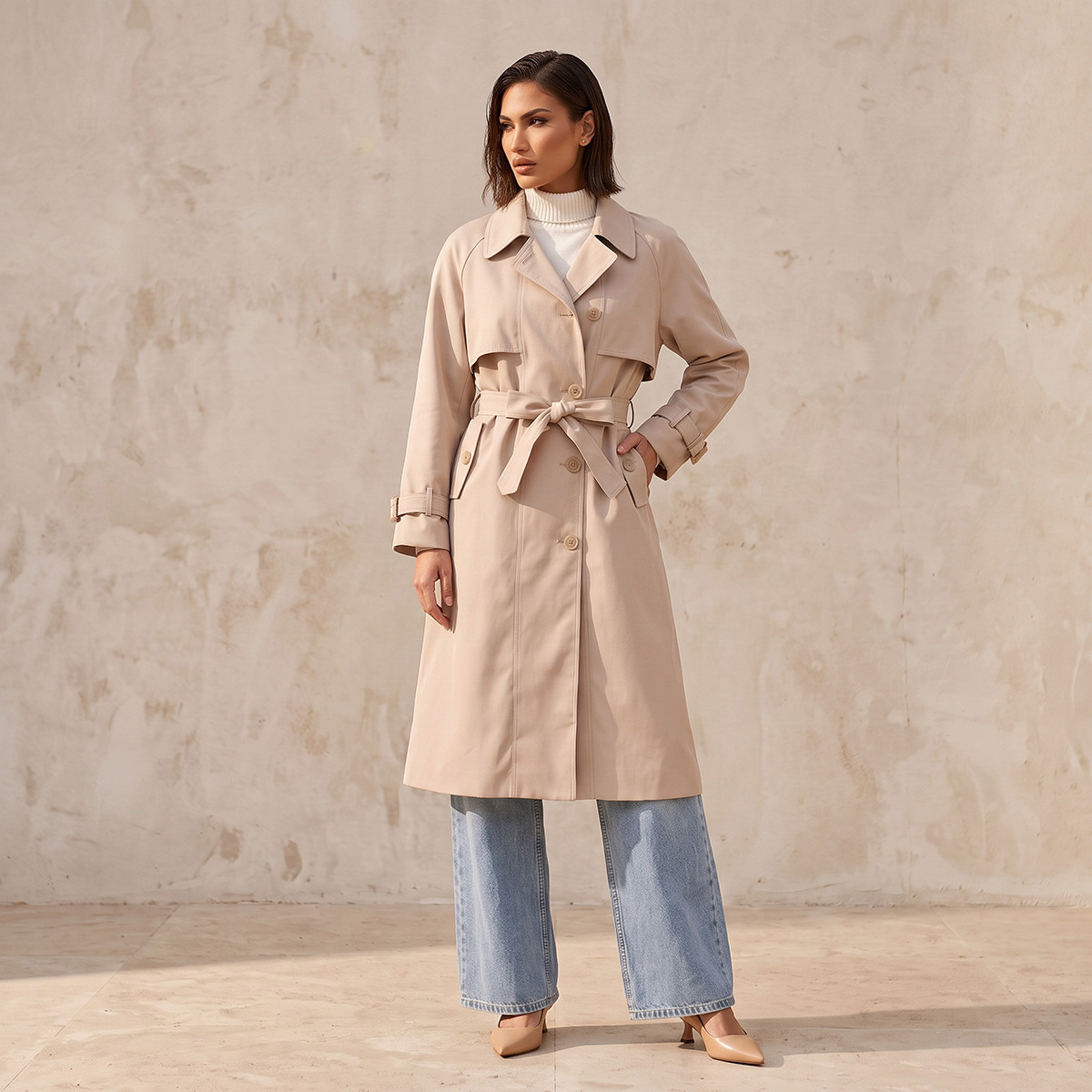 معطف ترنش طويل من سبلاش سمارت-women-winterwear-coatsandjackets-coats-image-3