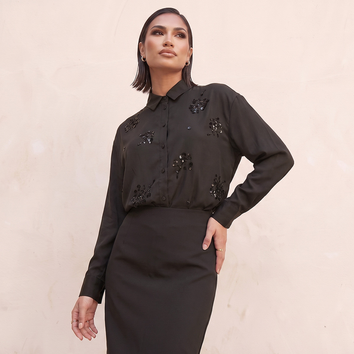 Splash Smart Cotton Shirt with Floral Embellishment-women-clothing-shirtsandblouses-shirts-image-1