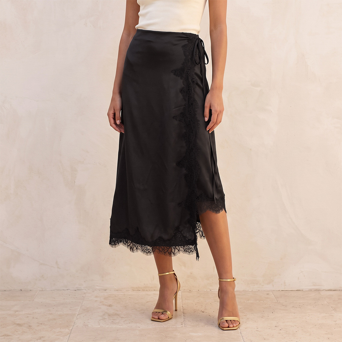 Splash Smart Wrap Skirt with Lace Detail-women-clothing-skirts-image-1
